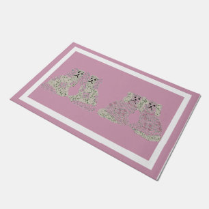  Pink Staffordshire Dogs  Doormat