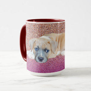 Pink Staffy Bull Terrier Puppy, Coffee Mug