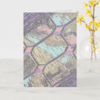 Pink stained glass window decor