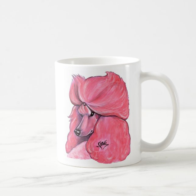 Pink Standard Poodle Coffee Mug (Right)