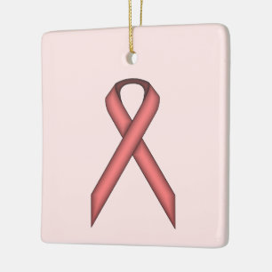 Pink Standard Ribbon by Kenneth Yoncich Ceramic Tree Decoration
