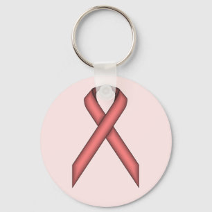 Pink Standard Ribbon by Kenneth Yoncich Key Ring