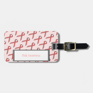 Pink Standard Ribbon by Kenneth Yoncich Luggage Tag