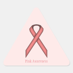 Pink Standard Ribbon by Kenneth Yoncich Triangle Sticker