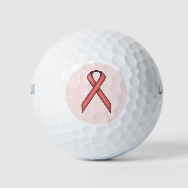 Pink Standard Ribbon Golf Balls (Front)