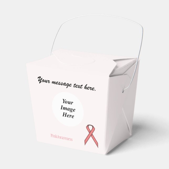 Pink Standard Ribbon Template by Kenneth Yoncich Favour Box (Front Side)