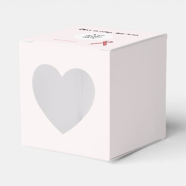 Pink Standard Ribbon Template by Kenneth Yoncich Favour Box (Front Side)