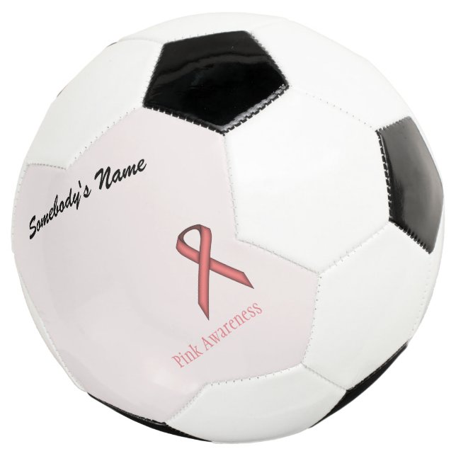 Pink Standard Ribbon Template by Kenneth Yoncich Soccer Ball (Three Quarter)