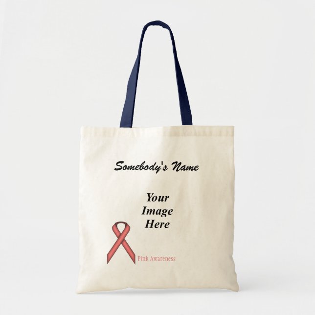 Pink Standard Ribbon Template by Kenneth Yoncich Tote Bag (Front)