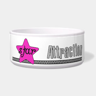 Pink Star Attraction Pet Dish
