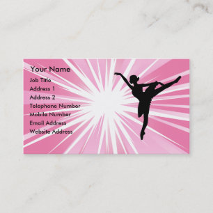 Pink Star Ballerina Business Card