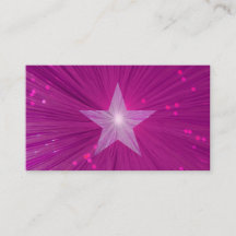 Pink Star business card template