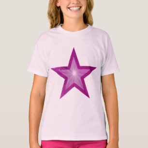 Pink Star girl's t-shirt pink