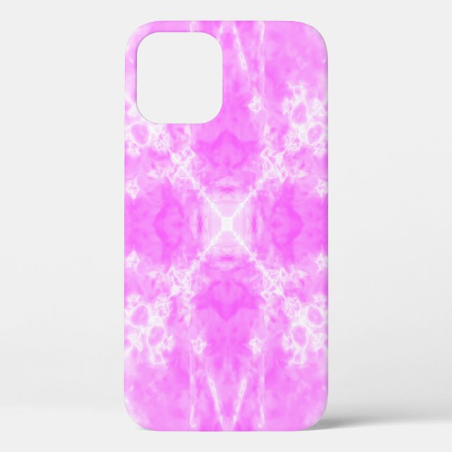 Pink star kaleidoscope pattern Case-Mate iPhone ca Case (Back)