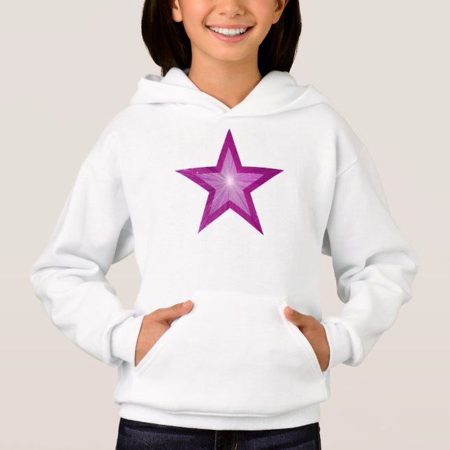 Pink Star kids hoodie (Front)