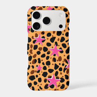 Pink Star Leopard Print Y2K Phone Case