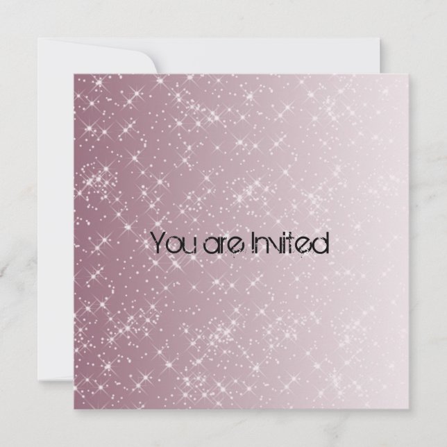 Pink Star light Baby Shower Invites (Front)