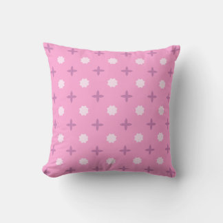 Pink Star Petal Dot Pattern Cushion