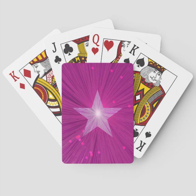 Pink Star playing cards (Back)