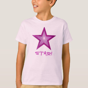 Pink Star 'STAR!' kids t-shirt pink
