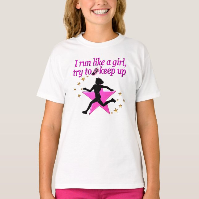 PINK STAR TRACK AND FIELD CHAMPION T-Shirt (Front)