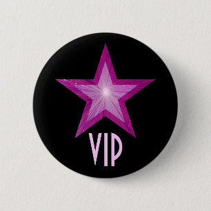 Pink Star 'VIP' button black