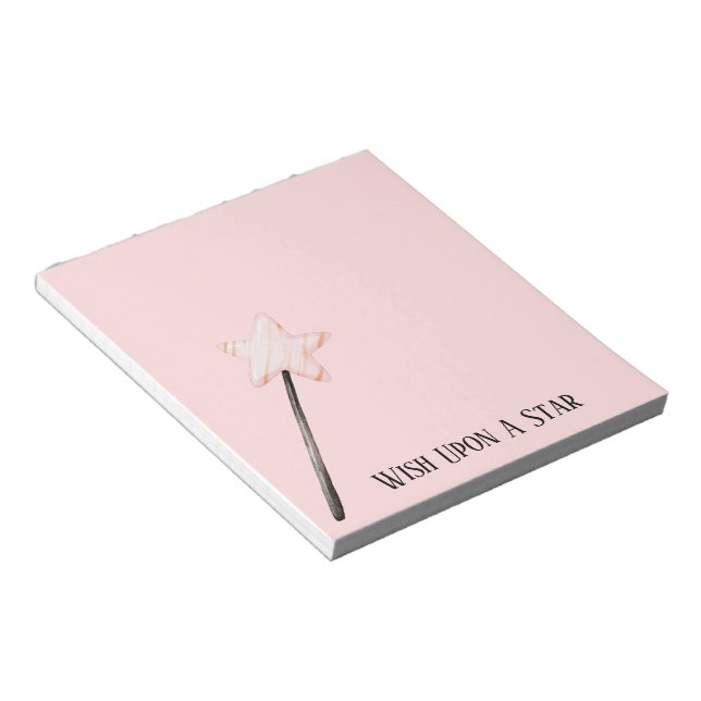 Pink Star Wish Notepad (Angled)