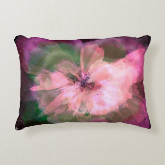 Pink starburst abstract flower decorative cushion