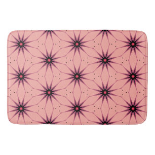 Pink Starburst Geometric Pattern Lamp Bath Mat