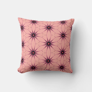 Pink Starburst Geometric Pattern Lamp Cushion