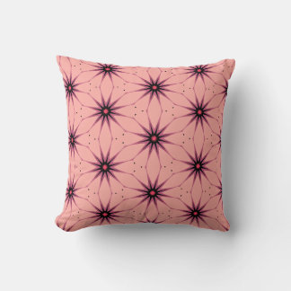 Pink Starburst Geometric Pattern Lamp Cushion