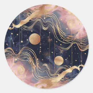 Pink Stardust Abstract Custom Envelope Seal