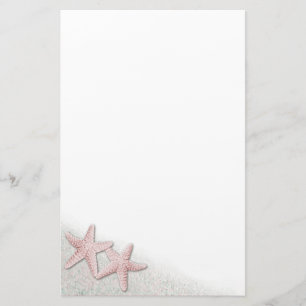 Pink Starfish stationery