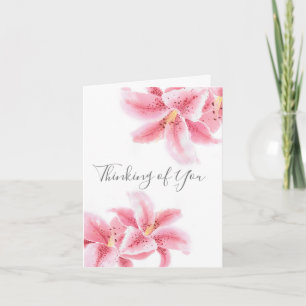 Pink Stargazer Lilies Card
