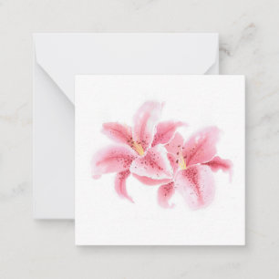 Pink Stargazer Lilies Card