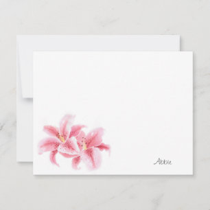 Pink Stargazer Lilies Card