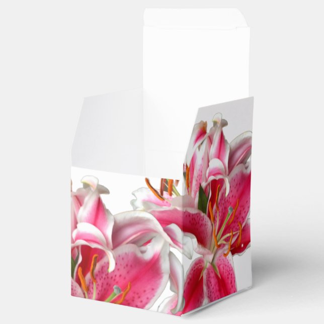Pink Stargazer Lily Favour Box (Opened)
