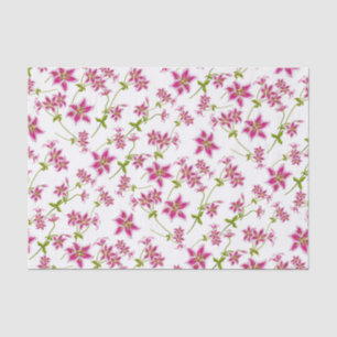 Pink Stargazer Lily Floral Tissue Paper