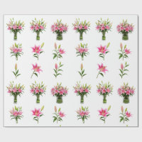 Pink Stargazer Lily Vase Bouquet Botanical