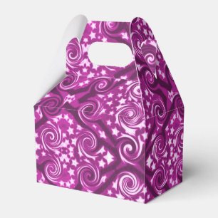 Pink Stars and Swirls Pattern Favour Box