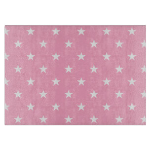 Pink Stars Cutting Board