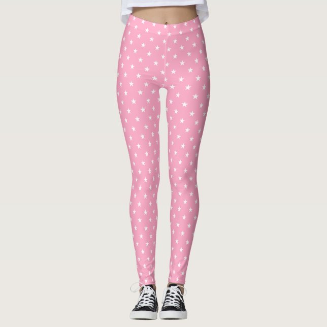 Pink Stars Leggings (Front)