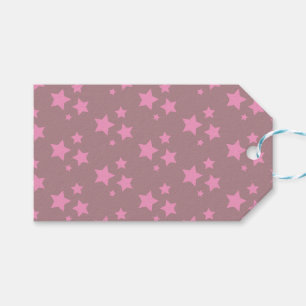 Pink Stars Modern design Gift Tags