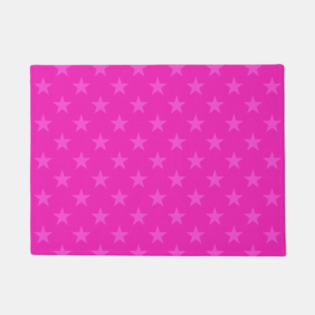 Pink stars pattern doormat (Front)