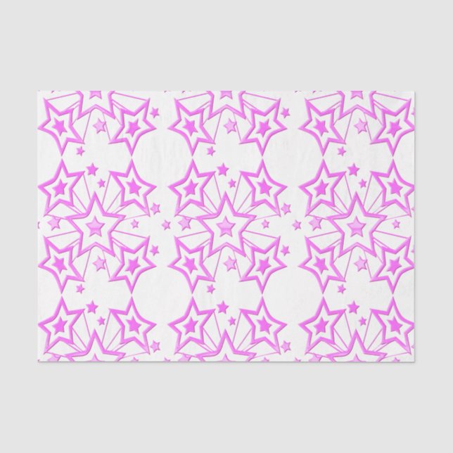 Pink Stars Tissue Paper (Front)