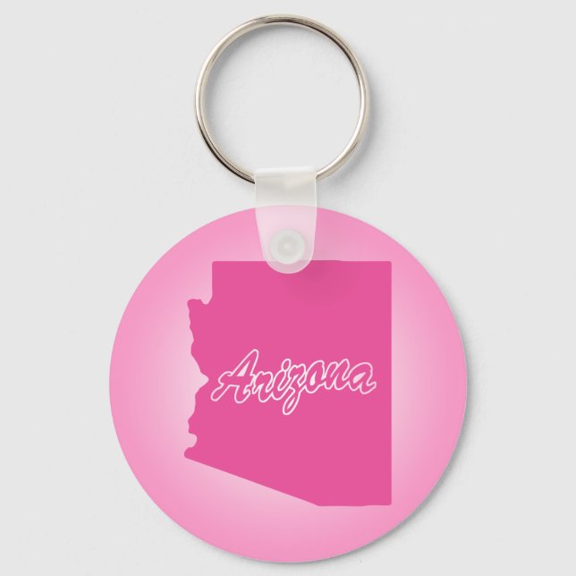 Pink State Arizona Keychain (Front)