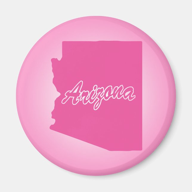 Pink State Arizona Magnet (Front)