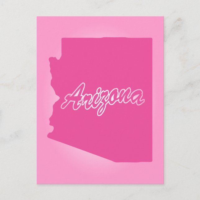Pink State Arizona Postcard (Front)