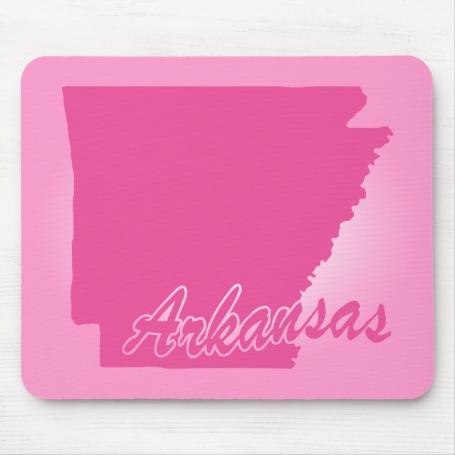 Pink State Arkansas Mouse Pad (Front)