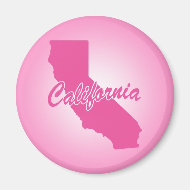 Pink State California Magnet (Front)